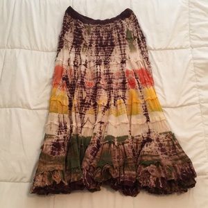Tie-dye maxi skirt